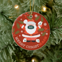 Merry Christmask Roligt Santa Mask & Toilet Papper