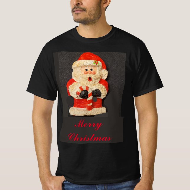 MERRY CHRISTMASMAS CANDY CANE SANTA T SHIRT (Framsida)