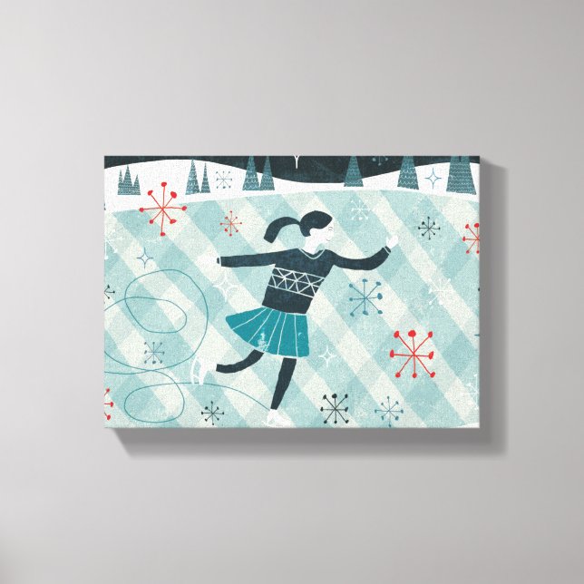 Merry Christmastime Skater Canvastryck (Framsida)