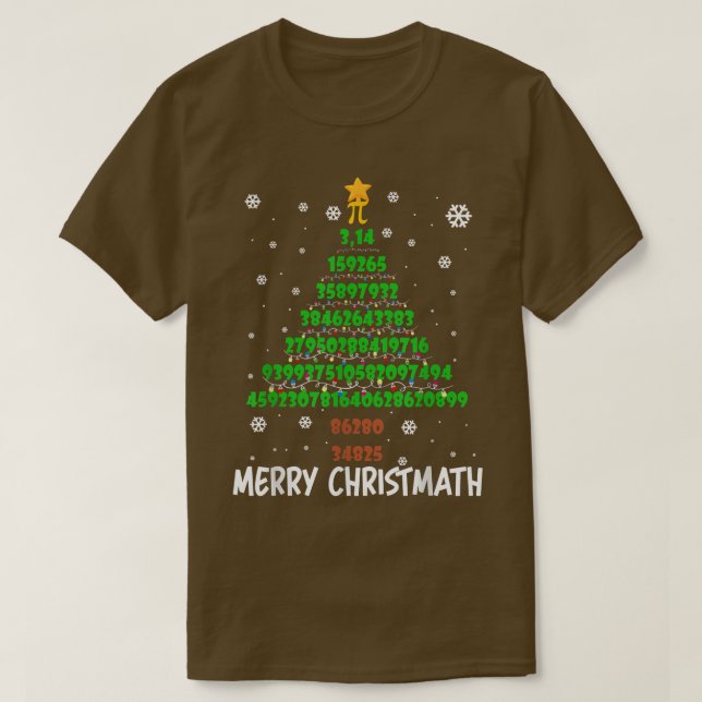 Merry Christmath Funny Pi Math Lover Christmas Tre T Shirt (Design framsida)