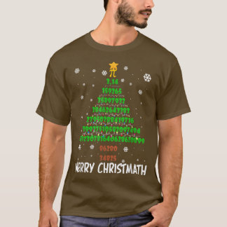 Merry Christmath Funny Pi Math Lover Christmas Tre T Shirt
