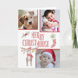 Merry "Christmoose"-Anpassningsbarna Photo jul Kort