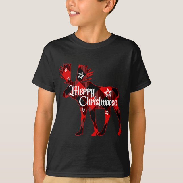 Merry Christmoose. Buffalo Play Gift Moose Kristus T Shirt (Framsida)