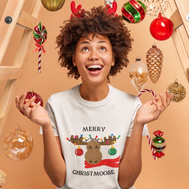 Merry Christmoose Funny jul T Shirt (Skapare uppladdad)