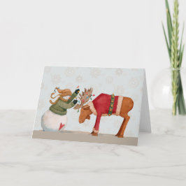 Merry Christmoose - gratulationskort Helgkort
