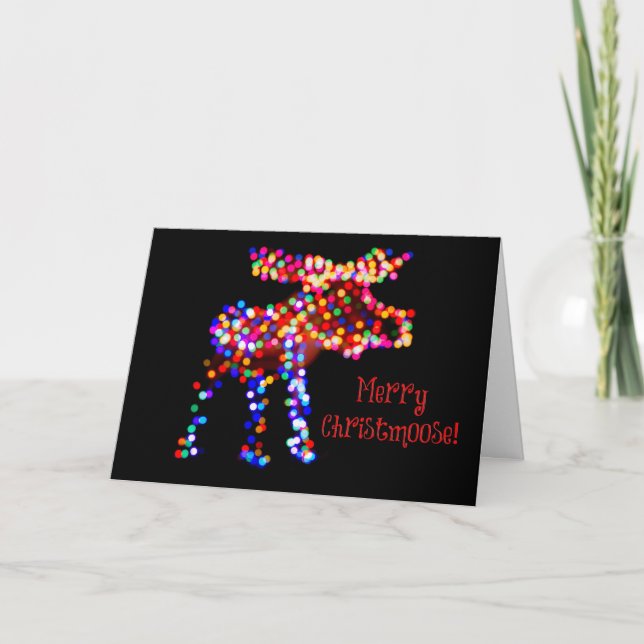 Merry Christmoose! Helgdag-kort Helgkort (Framsida)