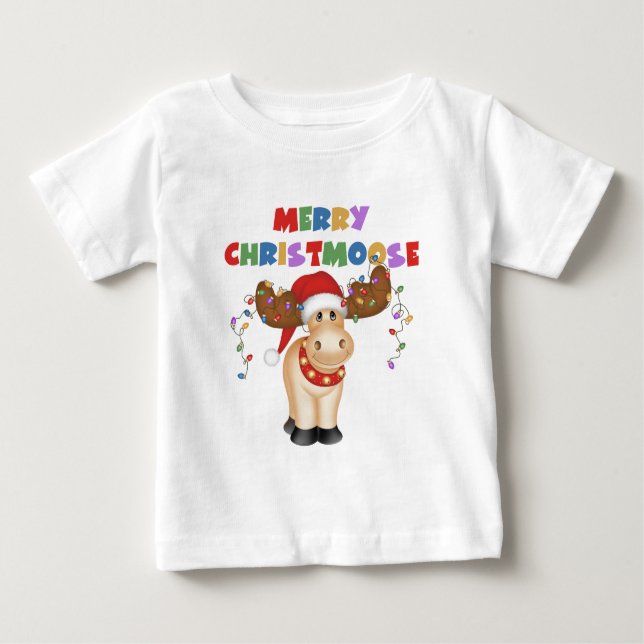 Merry Christmoose jul jul T-shirt (Framsida)