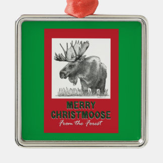 Merry Christmoose Julgransprydnad Metall