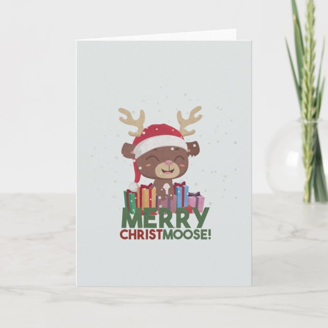 Merry Christmoose Kort (Framsida)