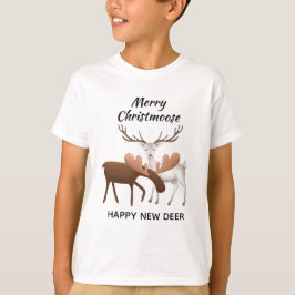 Merry Christmoose Lycklig New Hjort T Shirt