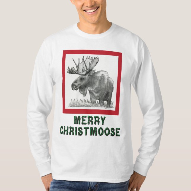 Merry Christmoose T Shirt (Framsida)