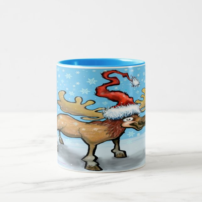 Merry Christmoose Two-Tone Coffee Mugg (Center)
