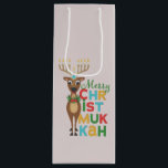 Merry Christmukkah Reindeer<br><div class="desc">Julrenar med en Hanukkah-menorah för antlers med en Merry Christmukah hälsning.</div>