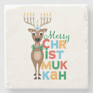 Merry Christmukkah Reindeer Stenunderlägg