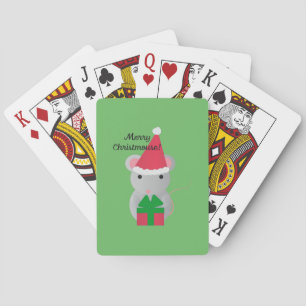 Merry Christmus Cute julmus Mouse Casinokort