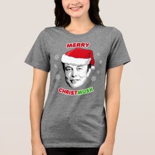 Merry Christmusk Ceramic Ornament T Shirt