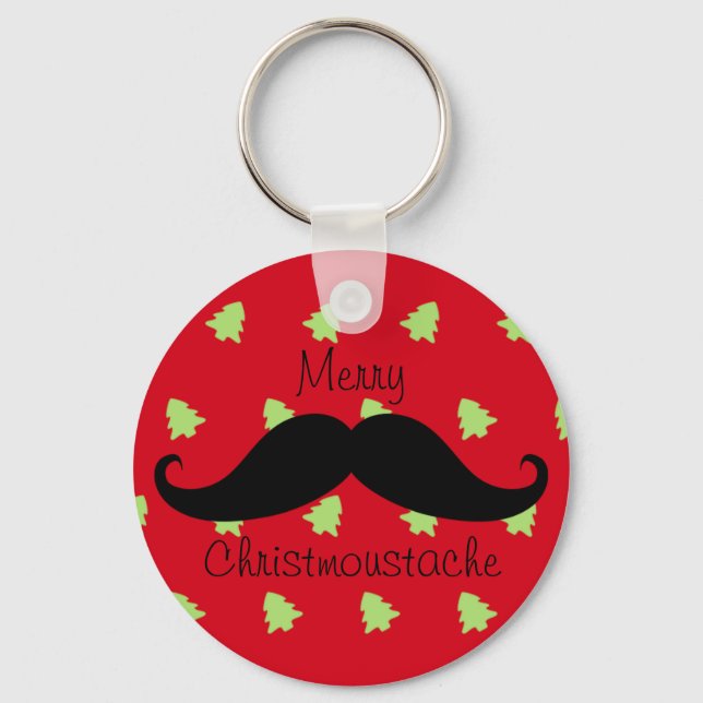 Merry Christmustache Nyckelring (Framsida)