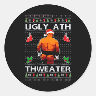 Merry Chrithmith Kith My Ath Butt Viral Fight Meme Runt Klistermärke