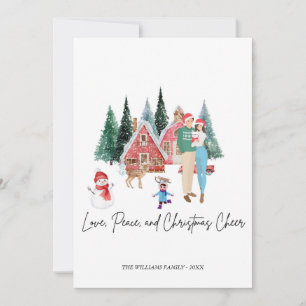 MERRY CHRITSMAS FESTIVE MODERN CUTE CARD INBJUDNINGAR