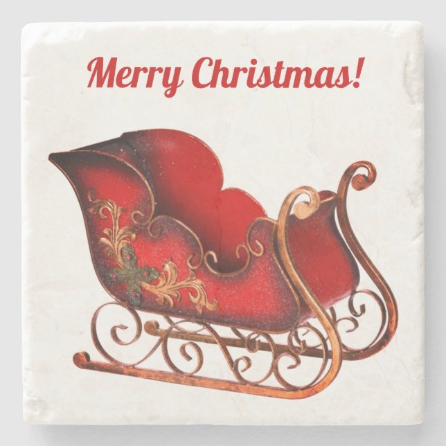Merry Chrostmas Stone Underlägg (Framsidan)