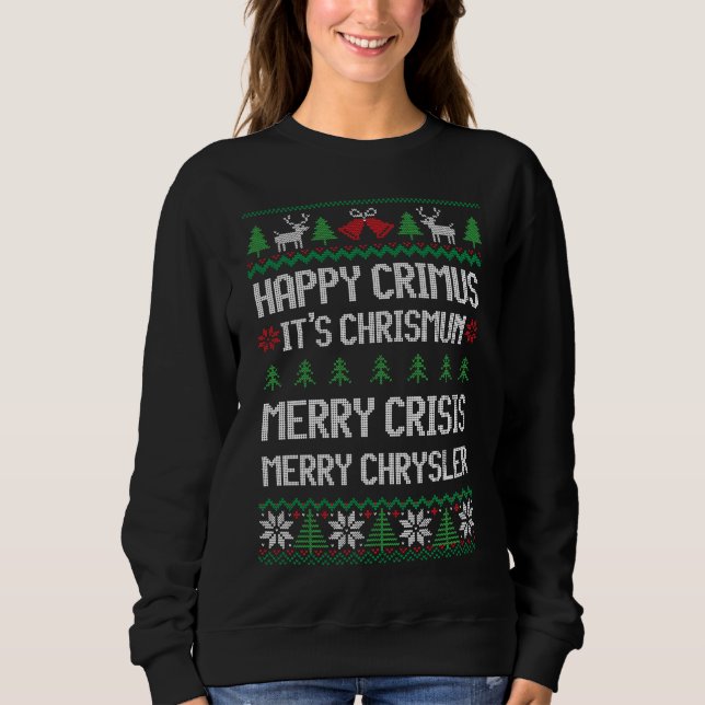 Merry Chrysler, Lycklig Crimus, Merry Crisis Julaf T Shirt (Framsida)
