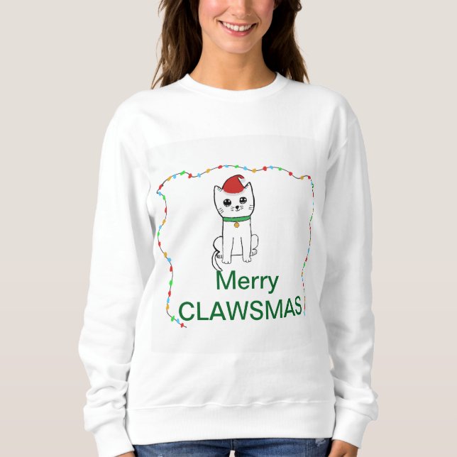Merry Clawsmas T Shirt (Framsida)