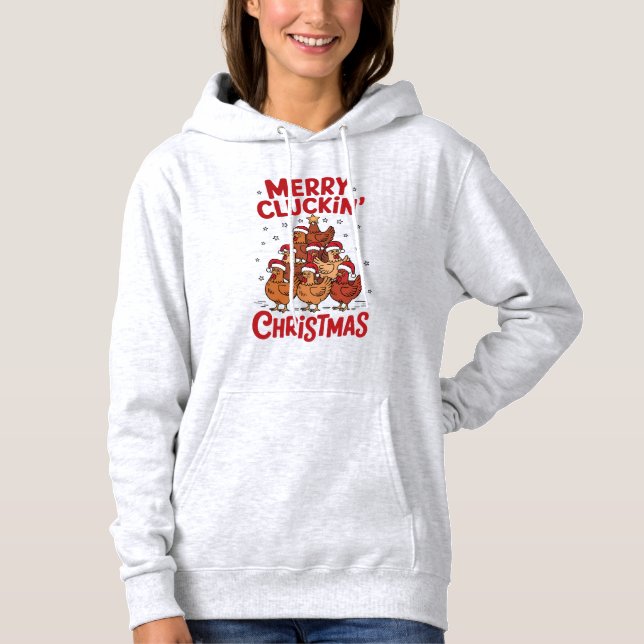Merry Cluckin' Christmas  T Shirt (Framsida)