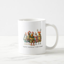 Merry Cluckin’ jul Chickens Coffee Mugg