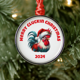 Merry Cluckin jul Julgransprydnad Metall