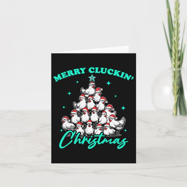 Merry Cluckin jul Kort (Framsida)