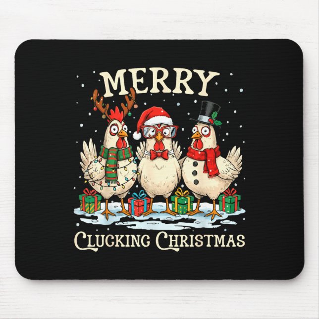 Merry Clucking Christmas Chicken Farm Animal Xmas  Musmatta (Framsidan)