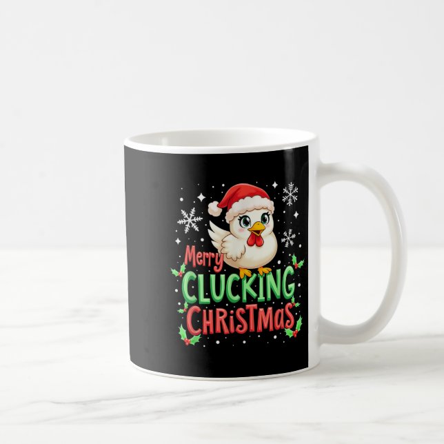 Merry Clucking jul Chicken Kaffemugg (Höger)