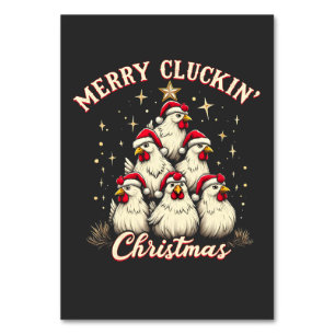 Merry Clucking jul Funy Chicken Tuppar Bordsnummer