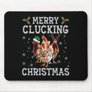 Merry Clucking jul samt julfinny Chicken Santa Hat Musmatta