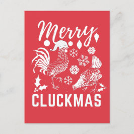 Merry Cluckmas Chicken Älskare Helgdag Card Vykort