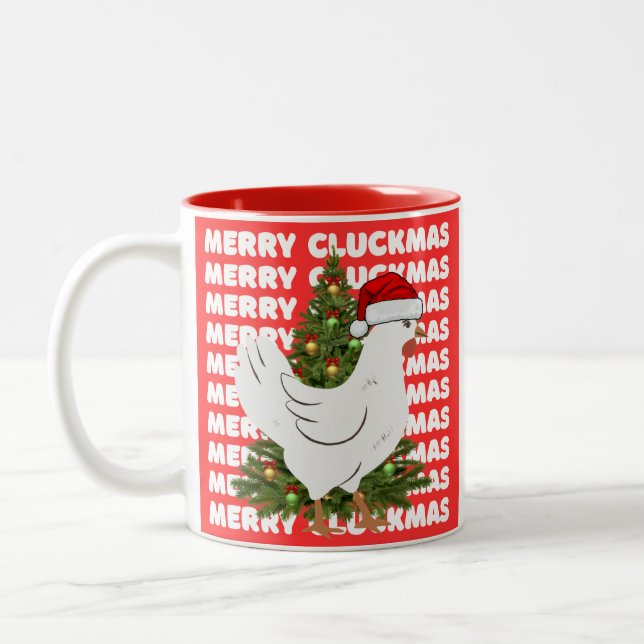 Merry CLUCKMAS coffee mug  Två-Tonad Mugg (Vänster)