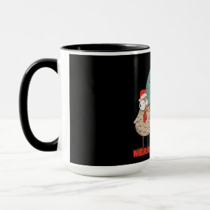 Merry Cluckmas - Crazy jul Chickens Mugg