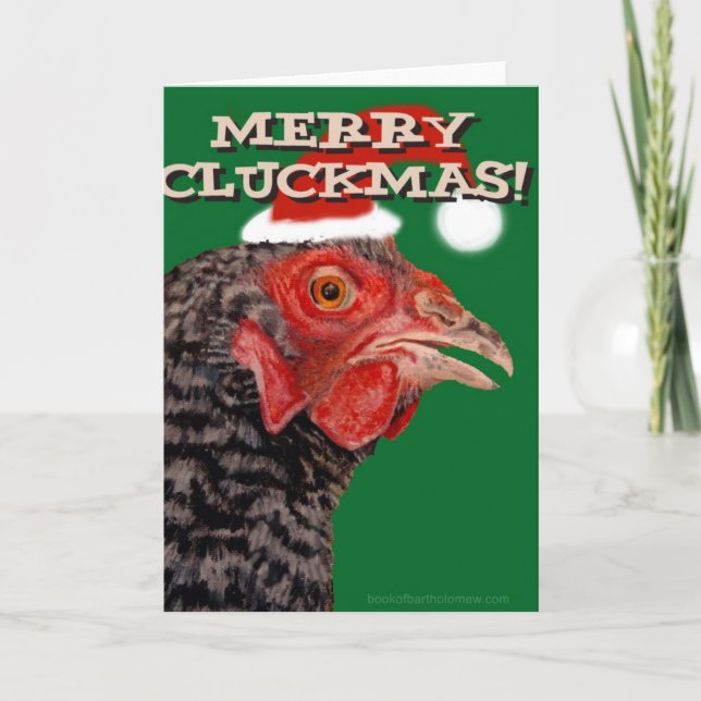 Merry Cluckmas! Helgkort (Framsida)