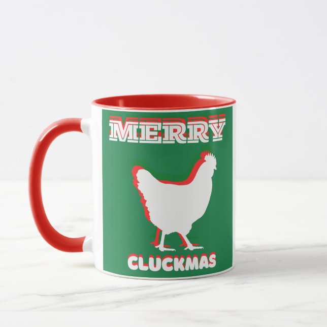 Merry CLUCKMAS kaffe mugg (Vänster)