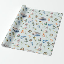 Merry Coastal Christmas Wrapping Paper