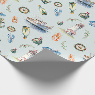 Merry Coastal Christmas Wrapping Paper Presentpapper