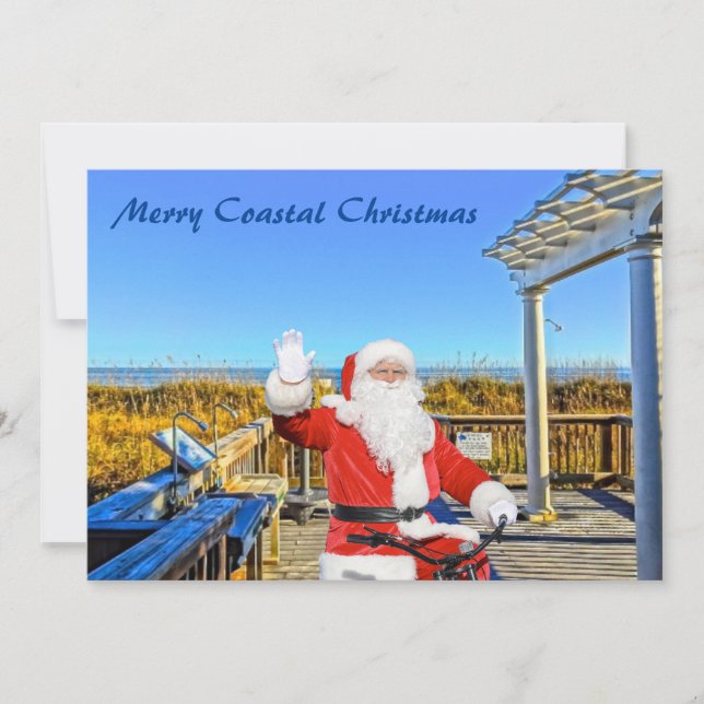 Merry Coastal jul Hilton Head Island Santa Julkort (Framsida)