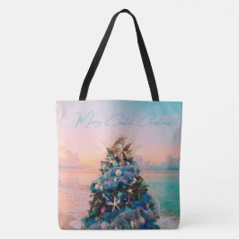 Merry Coastal jul Tropical Beach Holiday Tree Tygkasse
