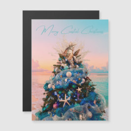 Merry Coastal jul Tropical Magnetic Card