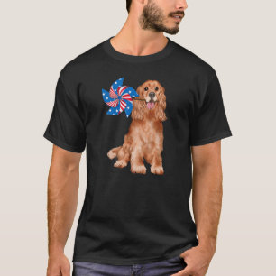 Merry Cocker Spain USA flagga Patriotic Rädding Do T Shirt
