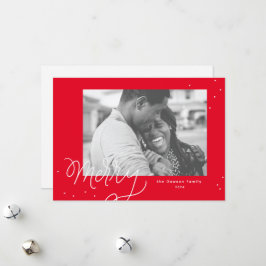 Merry Confetti Festive Photo Helgdag Card Julkort