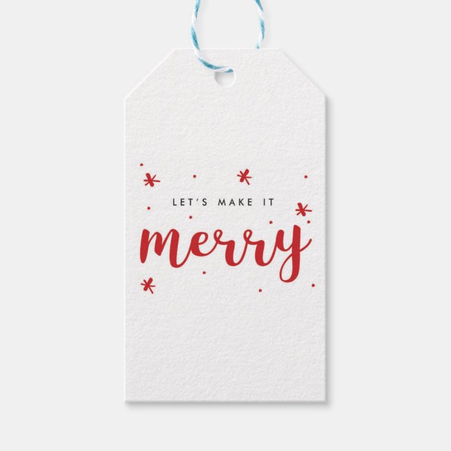 Merry Confetti jul Presentetikett (Framsidan)