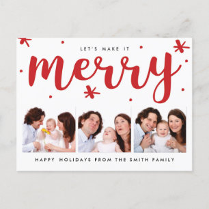 Merry Confetti-julkort Helg Vykort