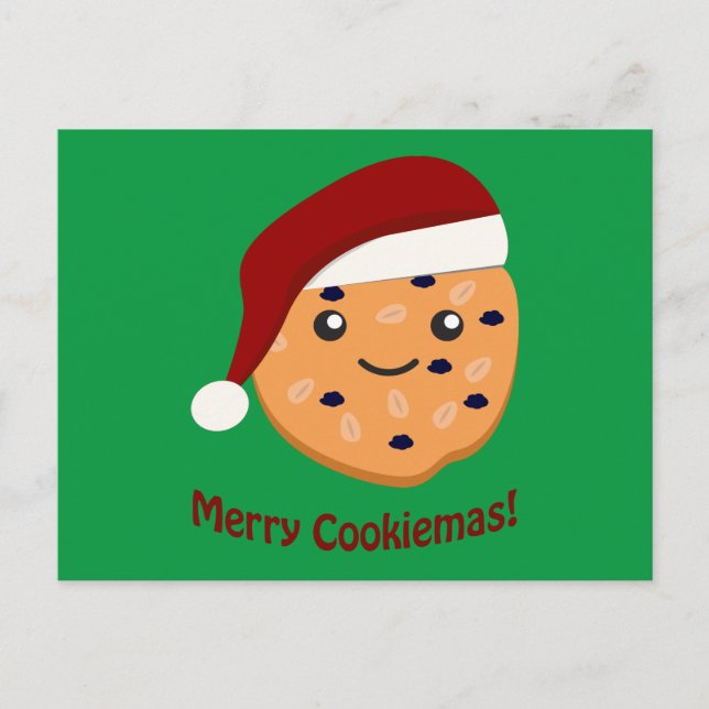 Merry Cookiemas julcookie Helg Vykort (Framsida)