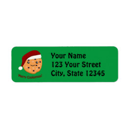 Merry Cookiemas julcookie Returadress Etikett